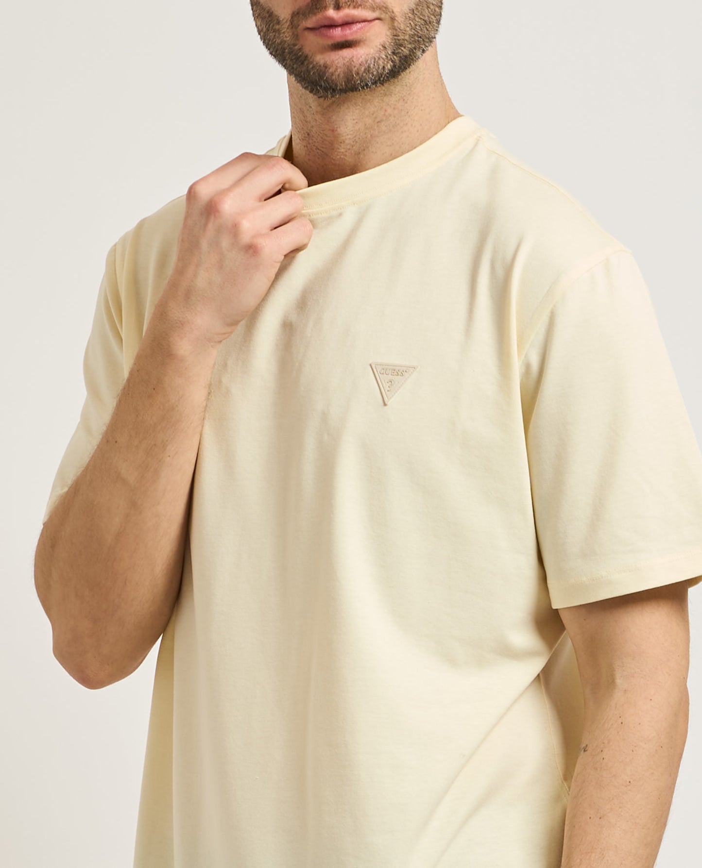 Guess men's basic crew neck t-shirt | Yellow - M6GI21 K3053 A21B