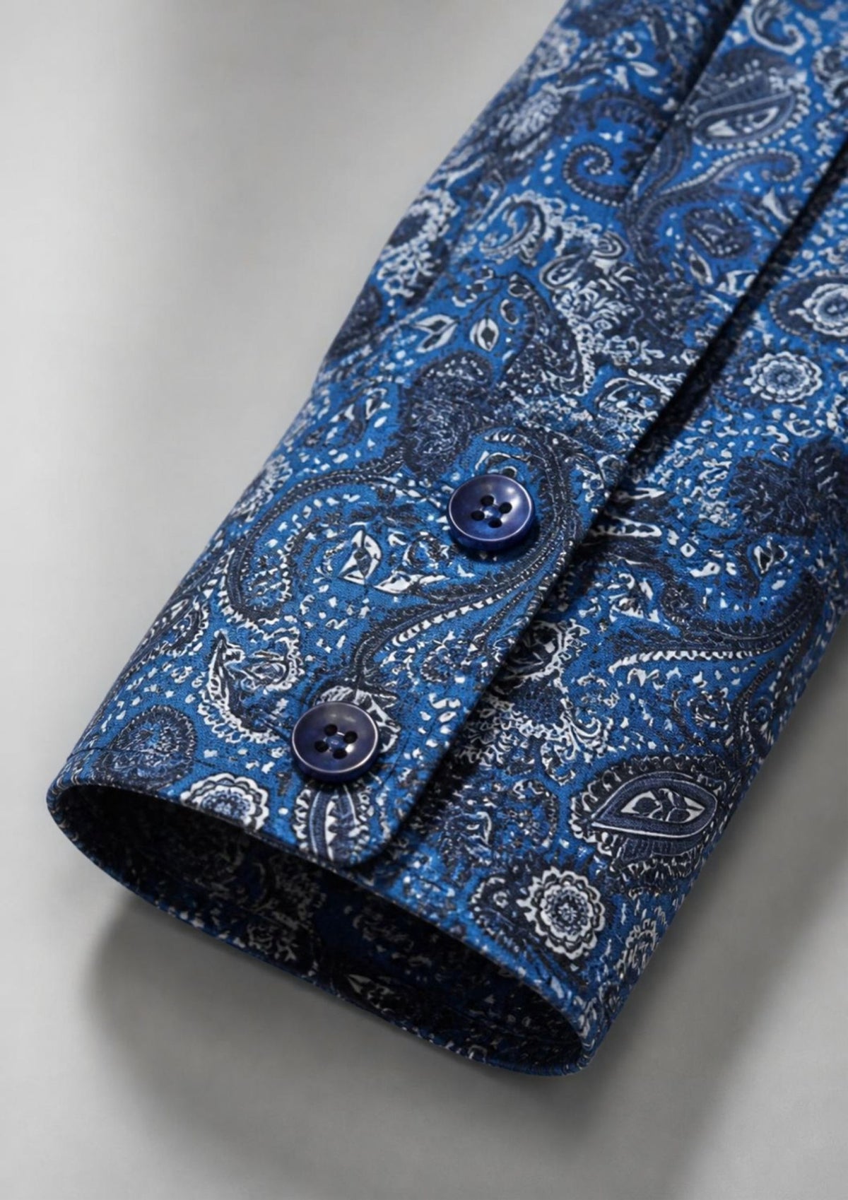 Wilson & Sloane | 100% Cotton Long Sleeve Vine Print Shirt — Teal