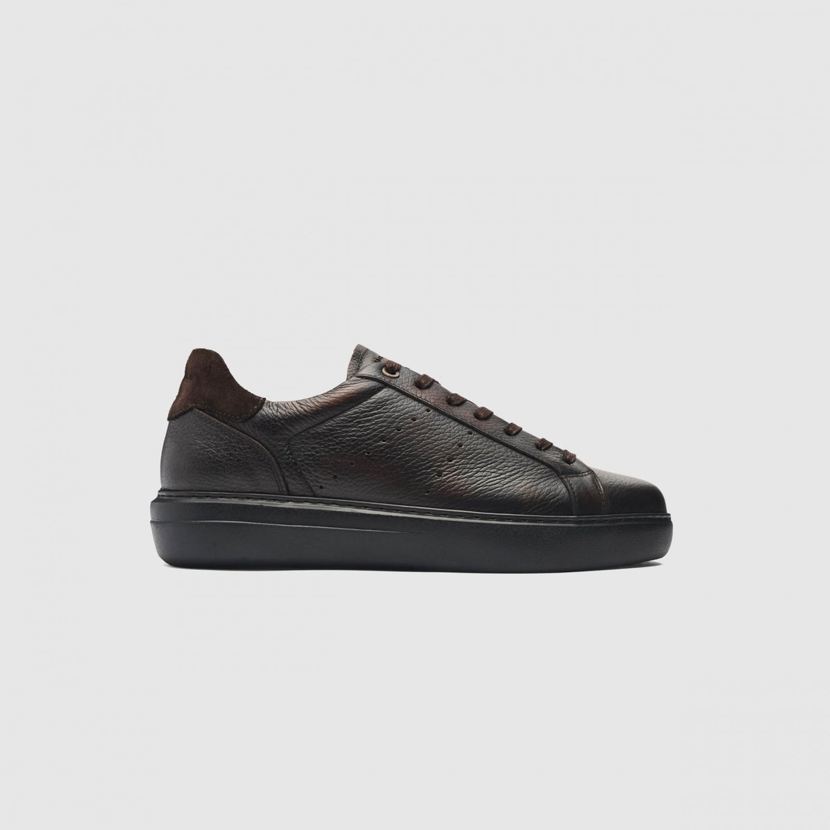 Ambitious Shoes | Phoenix Leather Low-Top Sneakers — TDM Brown (14256-7623AM)
