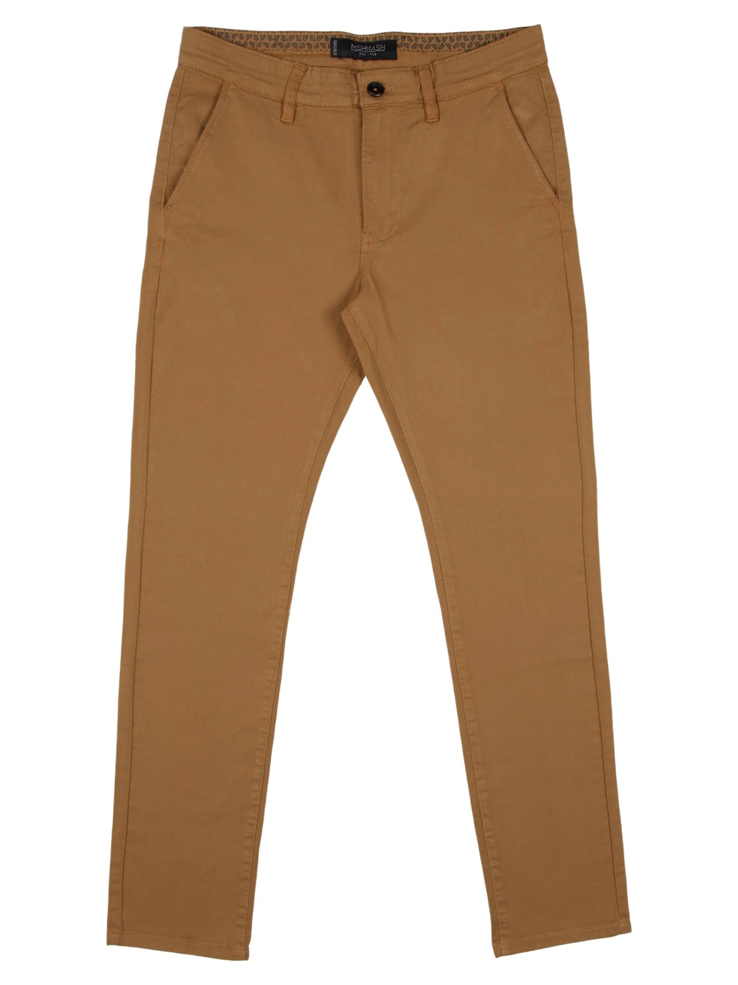 MISH MASH Chino Trouser - Tapered Fit Cotton Bromley / Tobacco - 1984BROto6