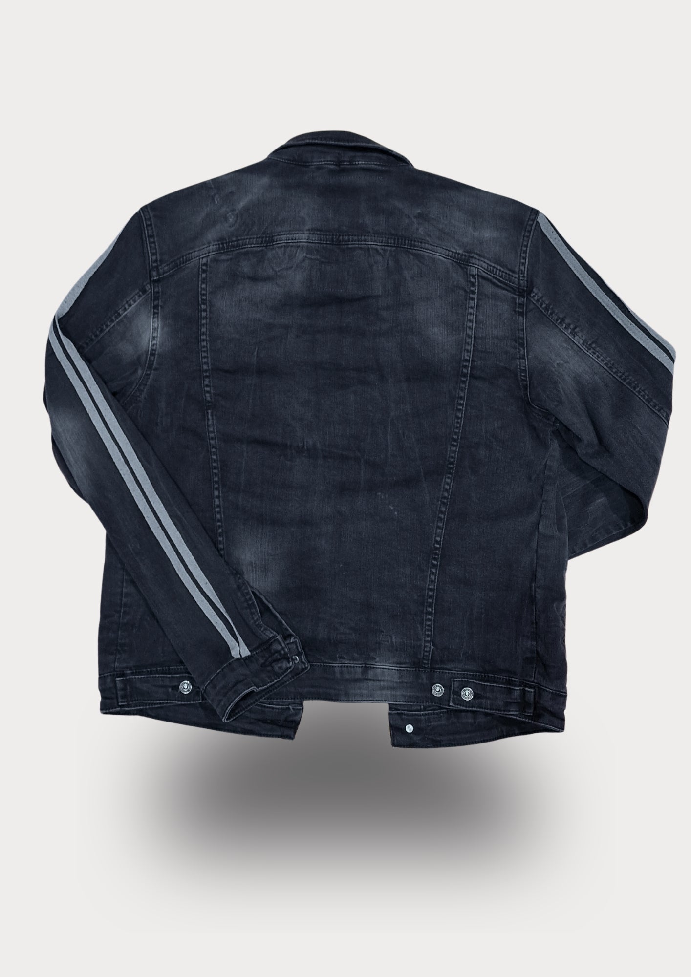 MARIO MORATO Denim Jacket - 2629-A - Dark Grey Studded