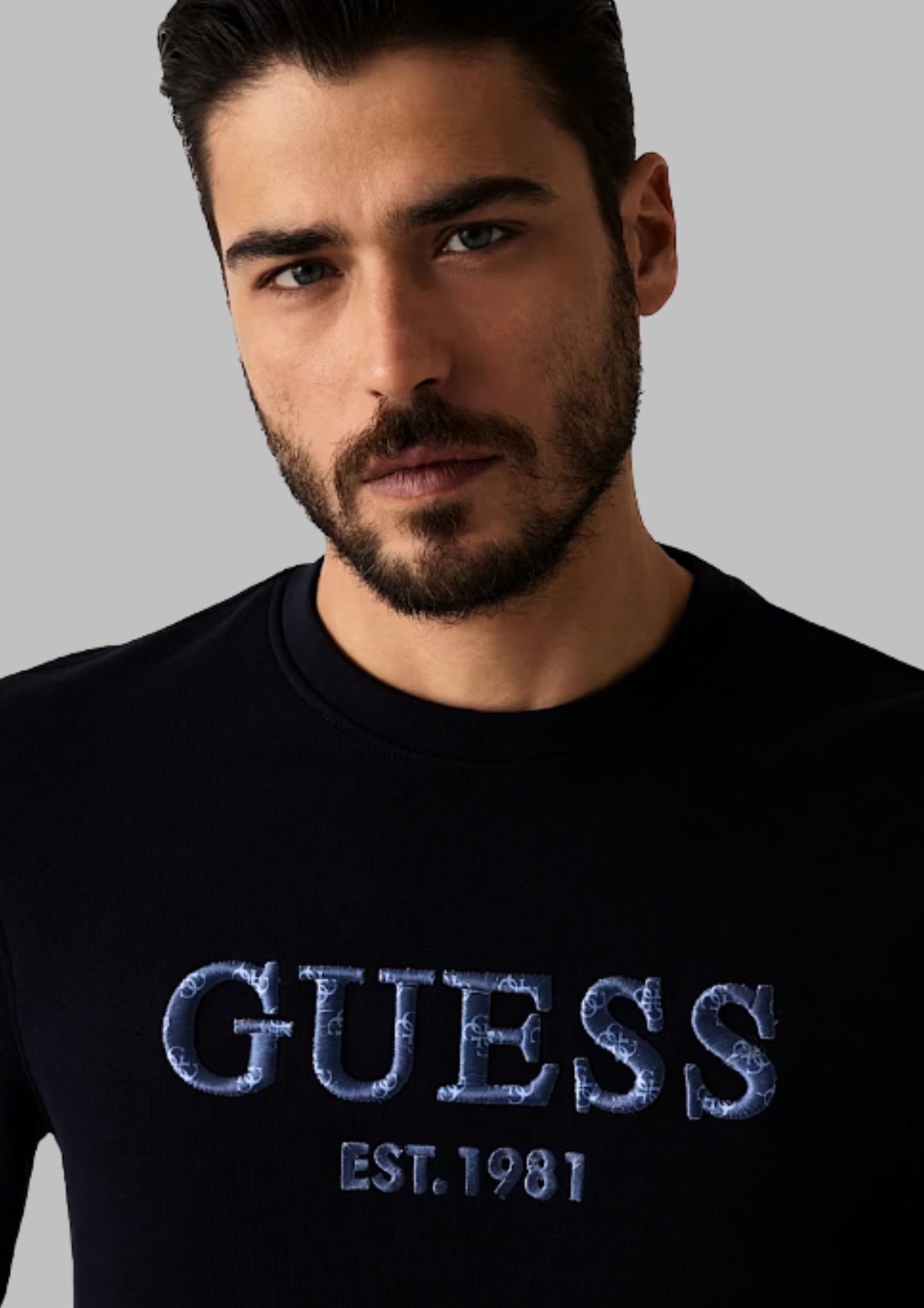 GUESS Embroidered logo sweatshirt - M5GQ08KCN01 - JBLK