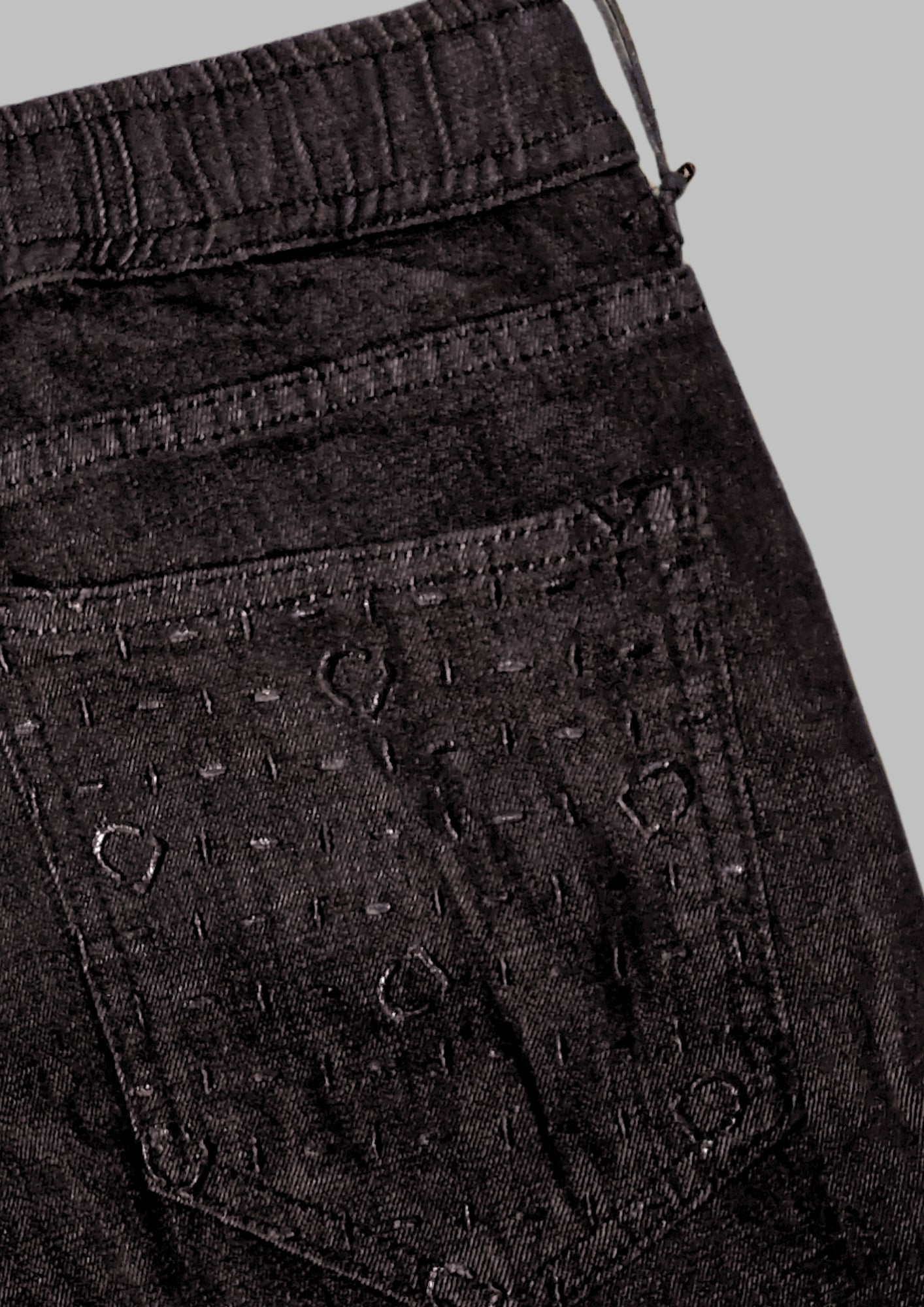 MARIO MORATO Drawstring Black Denim Jeans