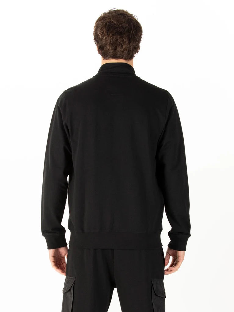 Luke 1977 Sutton Contrast Pocket Funnel Full Zip Jumper - Black