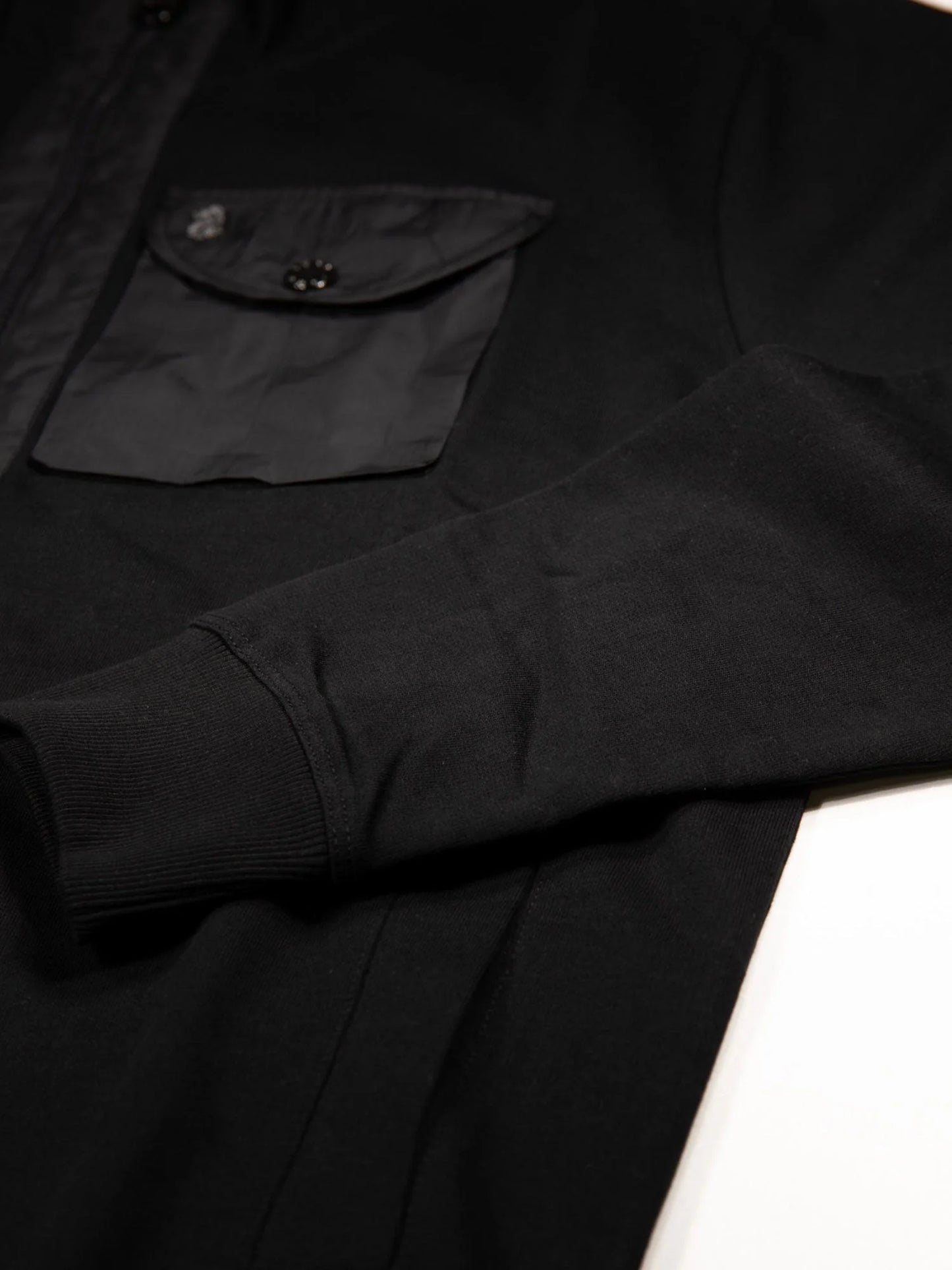 Luke 1977 Sutton Contrast Pocket Funnel Full Zip Jumper - Black