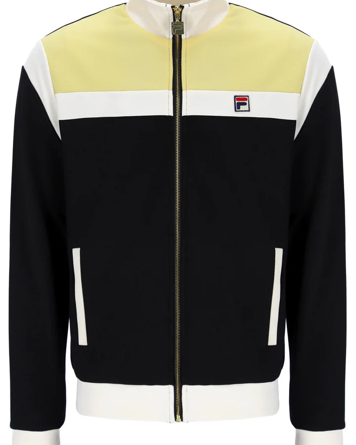 FILA - Cruz Colour Blocked Archive Track Jacket - Black/Gardenia/Popcorn - FW23MH019 001