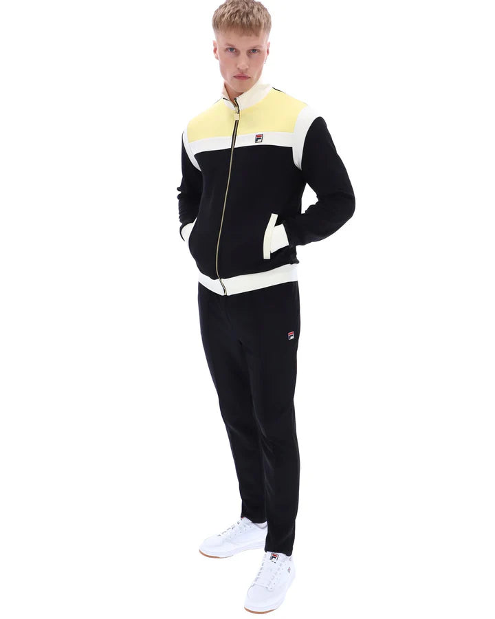 FILA - Cruz Colour Blocked Archive Track Jacket - Black/Gardenia/Popcorn - FW23MH019 001