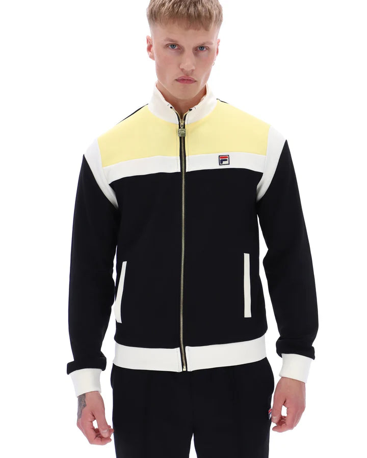 FILA - Cruz Colour Blocked Archive Track Jacket - Black/Gardenia/Popcorn - FW23MH019 001