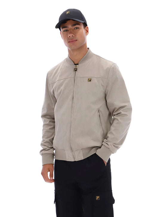 FILA - Dean Full Zip Faux-Suede Jacket with Seam Details | Vintage Khaki - FW25MG023 602