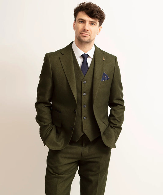 Fratelli Paolo - 3 Pcs Suit | Olive - FJK1024