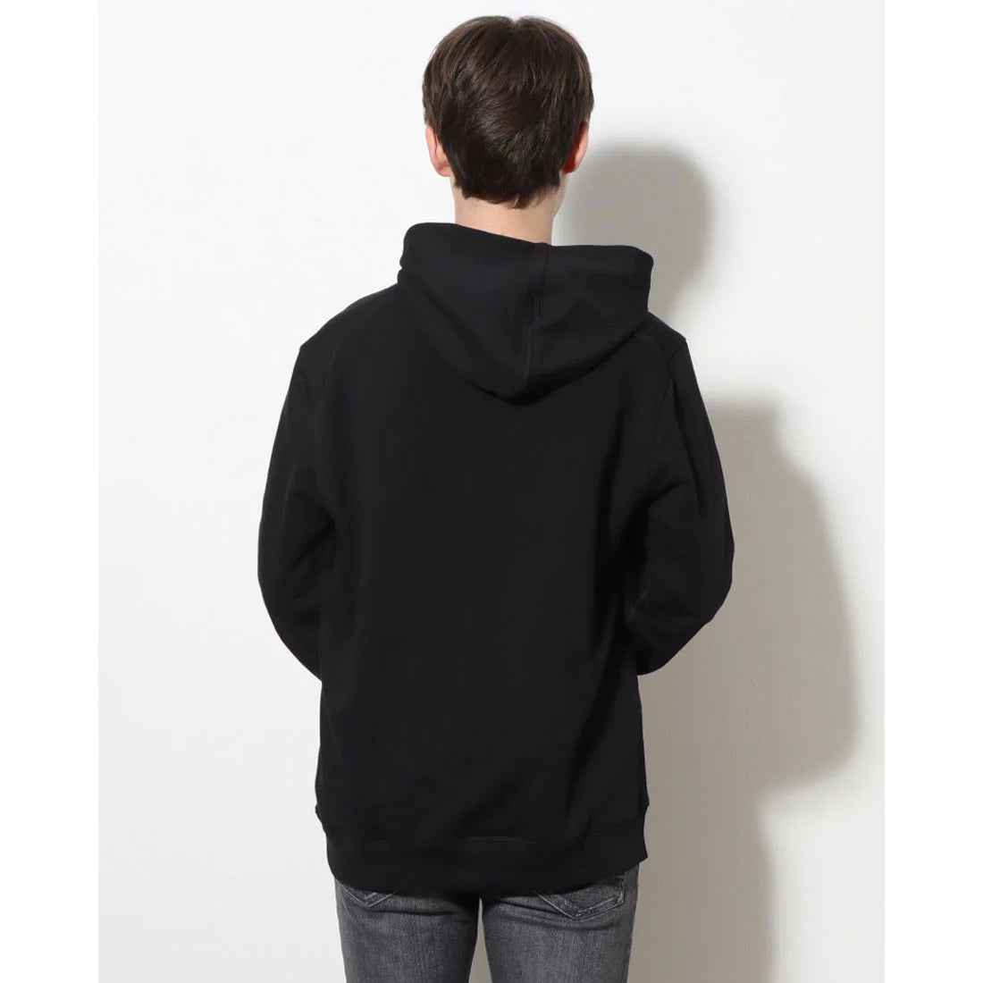 GUESS Logo Beau Hoodie Sweatshirt | Black / Orange/ White- M3GQ36KBK32 - JBLK