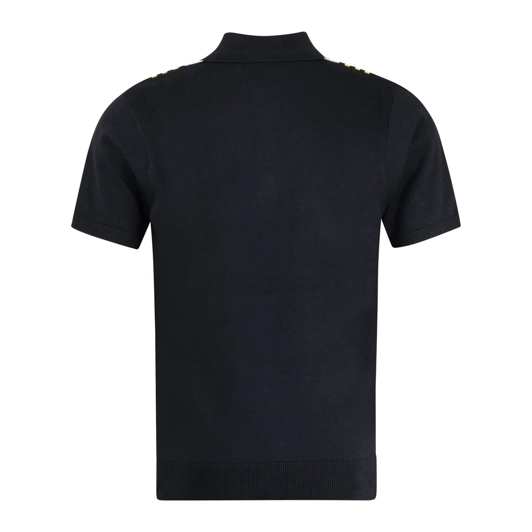 GABICCI Knitted Polo Shirt - Searle / Navy- V54GM00
