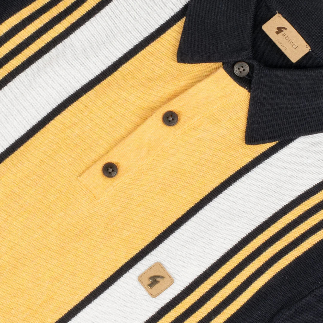 GABICCI Knitted Polo Shirt - Searle / Navy- V54GM00