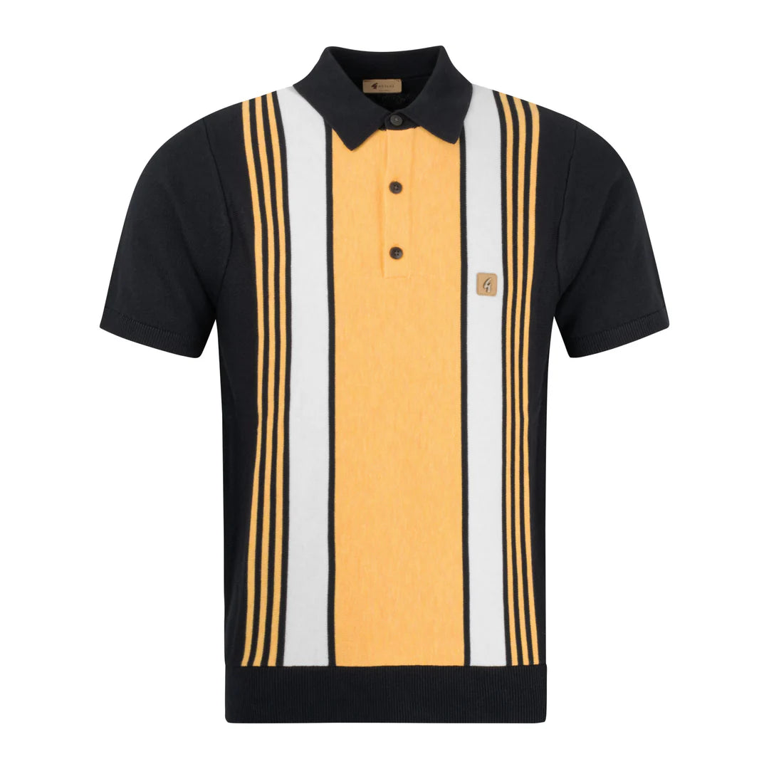 GABICCI Knitted Polo Shirt - Searle / Navy- V54GM00