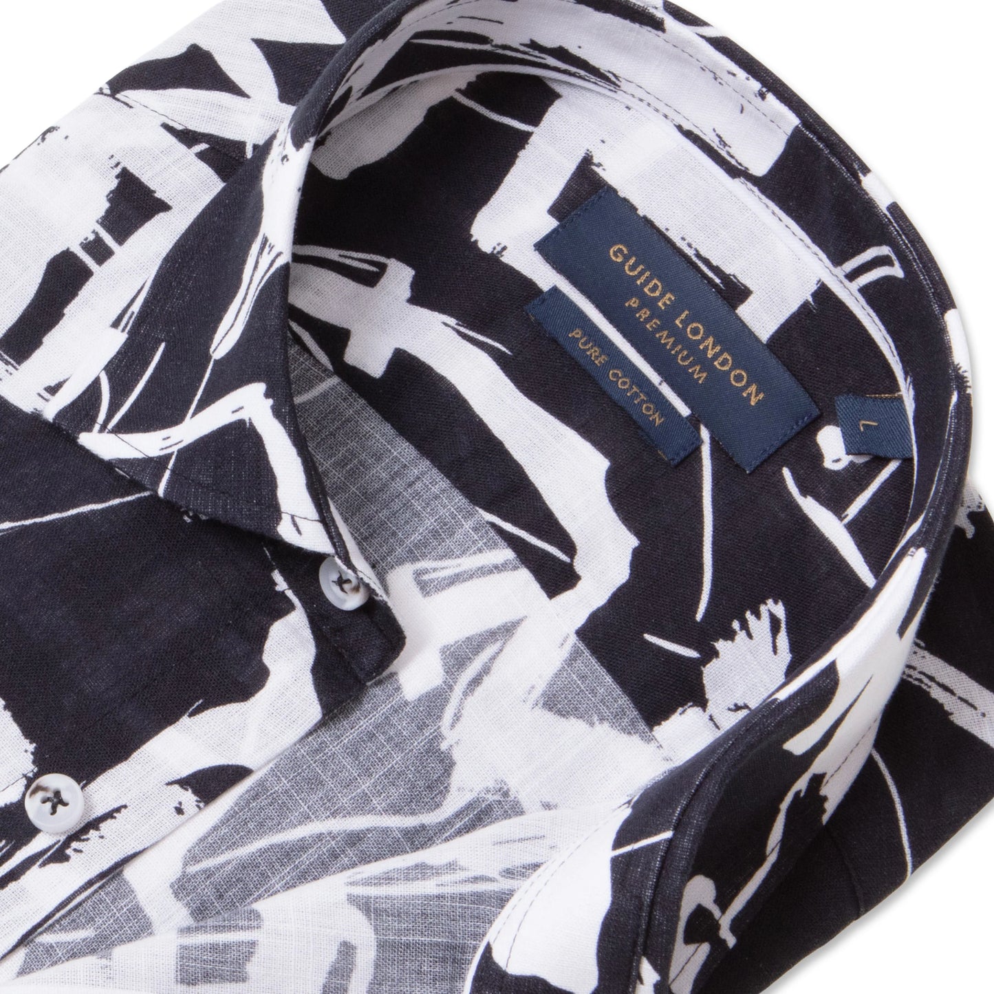 GUIDE London Short-Sleeve Shirt | Black/White - HS2843