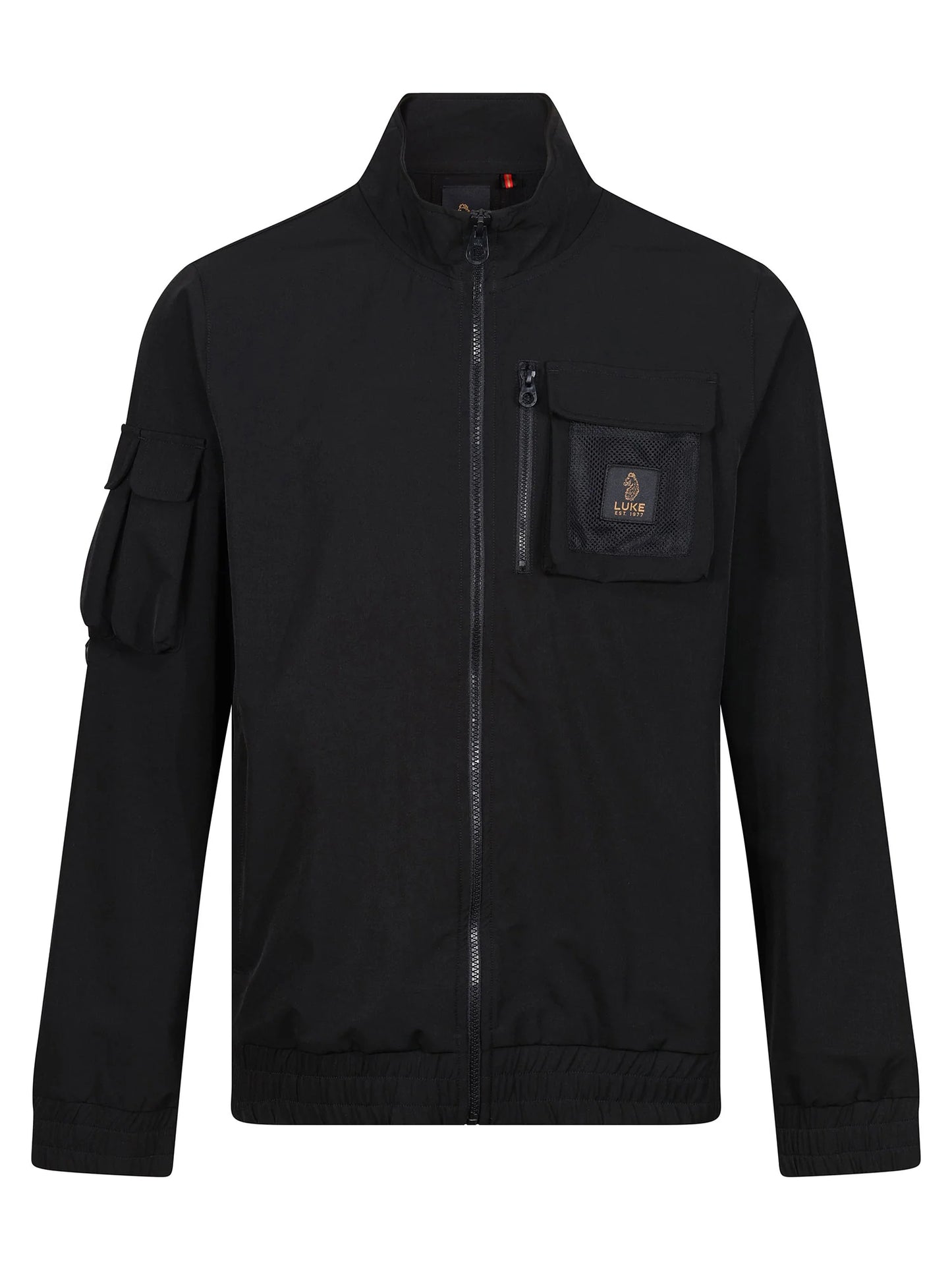 LUKE Crater Technical Zip-Through Utility Jacket | Black - M730752