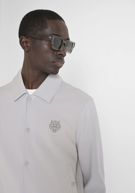 Antony Morato - REGULAR FIT SWEATSHIRT IN COTTON BLEND WITH FAUX LEATHER / Ice - MMFL01047-FA150178-1013