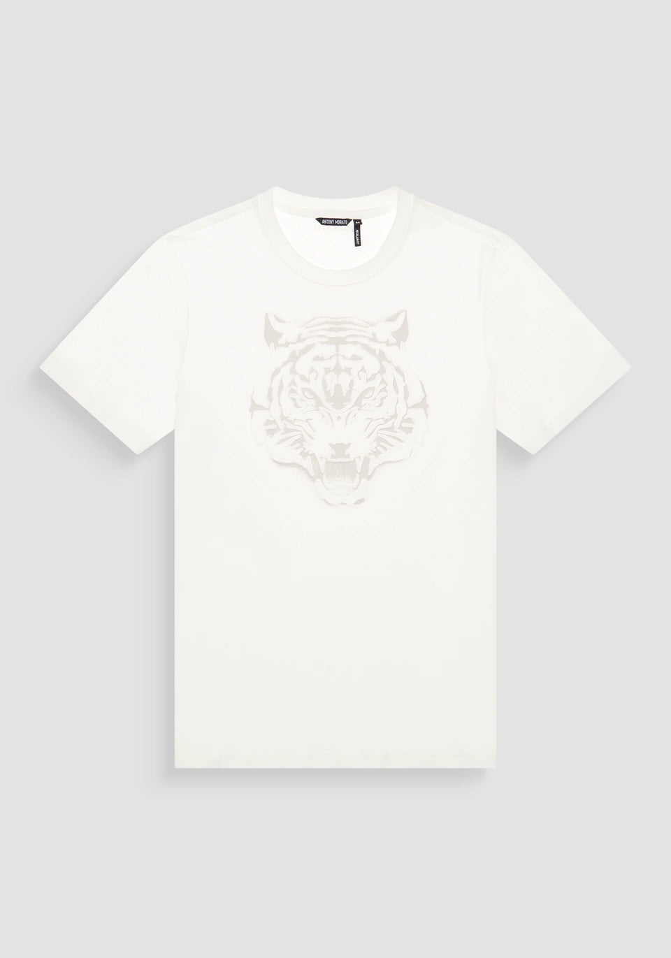 Antony Morato - HO CHI MINH - REGULAR FIT 100% COTTON JERSEY T-SHIRT WITH EMBOSSED TIGER PRINT/ Cream- MMKS02501-FA100240-1011