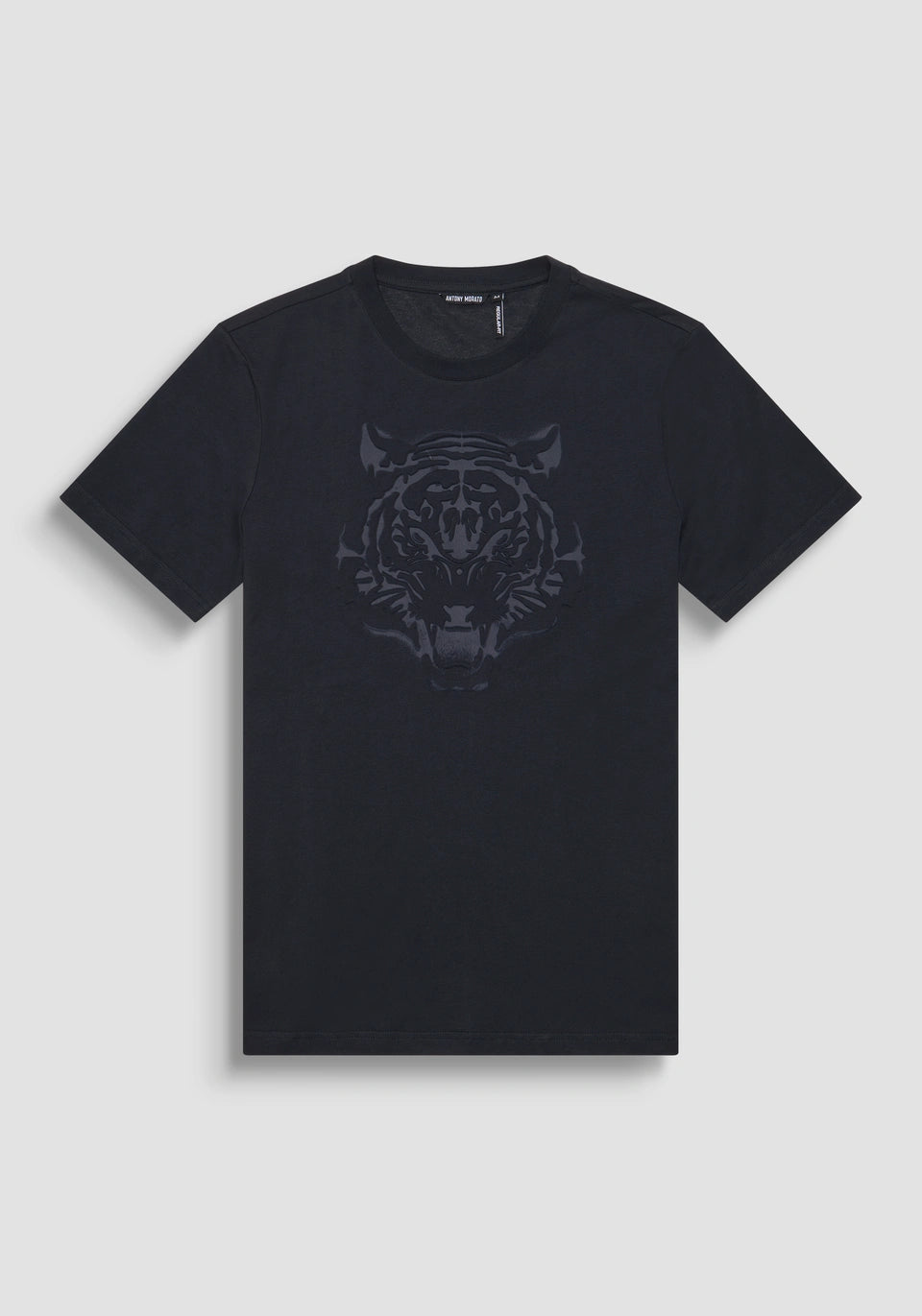 Antony Morato - HO CHI MINH - REGULAR FIT 100% COTTON JERSEY T-SHIRT WITH EMBOSSED TIGER PRINT/ Marine - MMKS02501-FA100240-7139