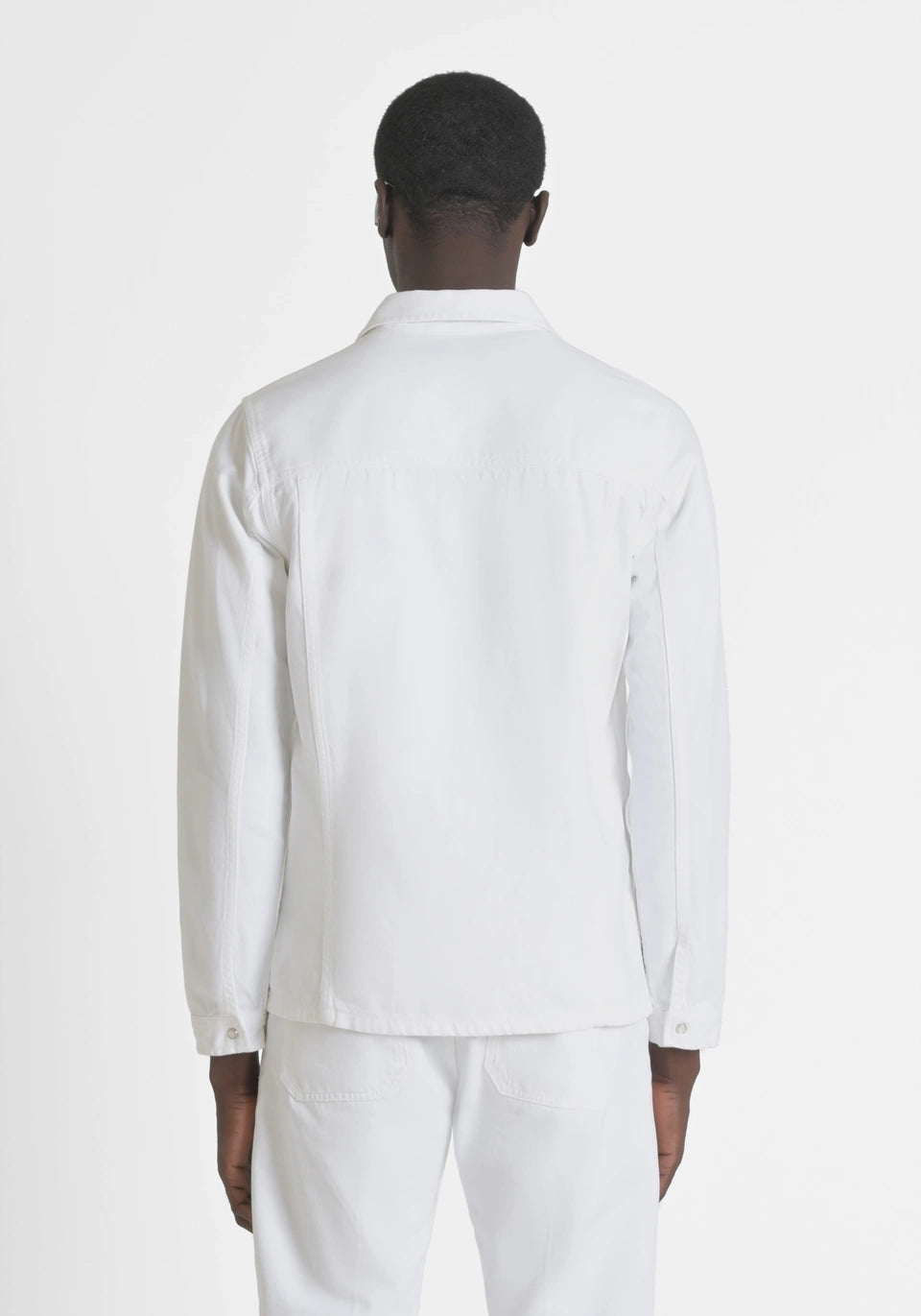 Antony Morato - "DAN" REGULAR FIT SOLID COLOUR DENIM SHIRT - MMSL00738 - FA700133 / Off-White