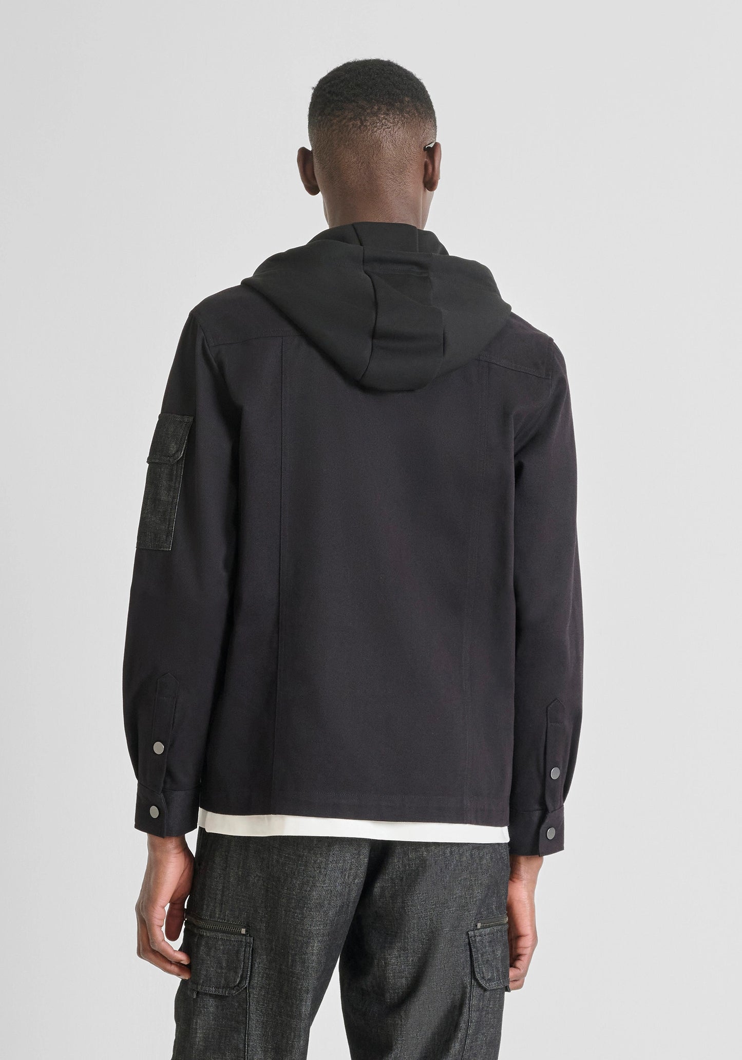 Antony Morato - Relaxed Fit Huston Hooded Overshirt | Black - MMTR00752-FA800191-9000