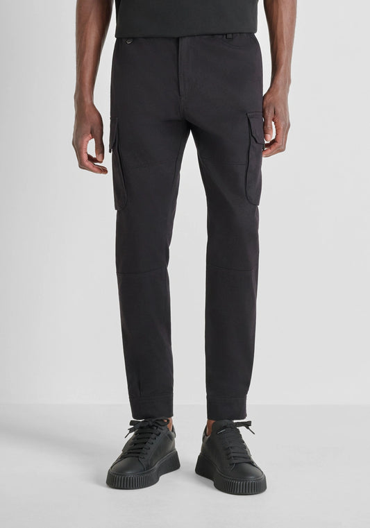 Antony Morato Regular Fit Elton - Cotton Cargo Pants | Black - MMTR00752-FA800191-9000
