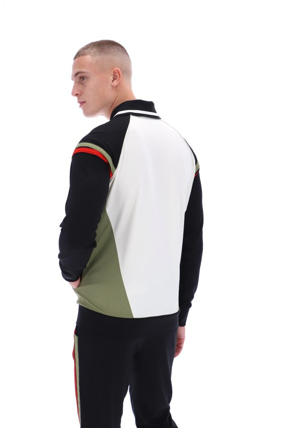 Sergio Tacchini New Ascot Track Top | Black/Gardenia - STM29519 -937