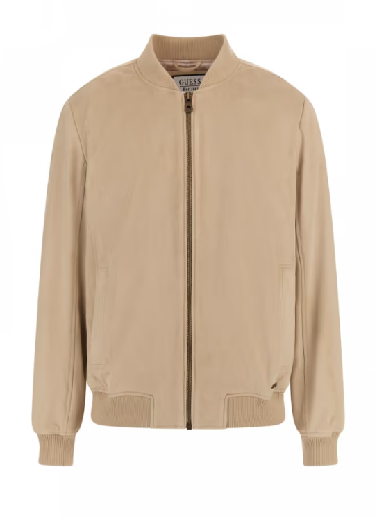 GUESS - Faux-Suede Bomber Jacket / Beige - M5GL57WHT752 - G1H1