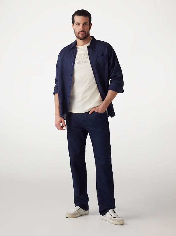 GUESS Front Logo Men T-Shirt / Ecru - M5GI0713Z14 - G047