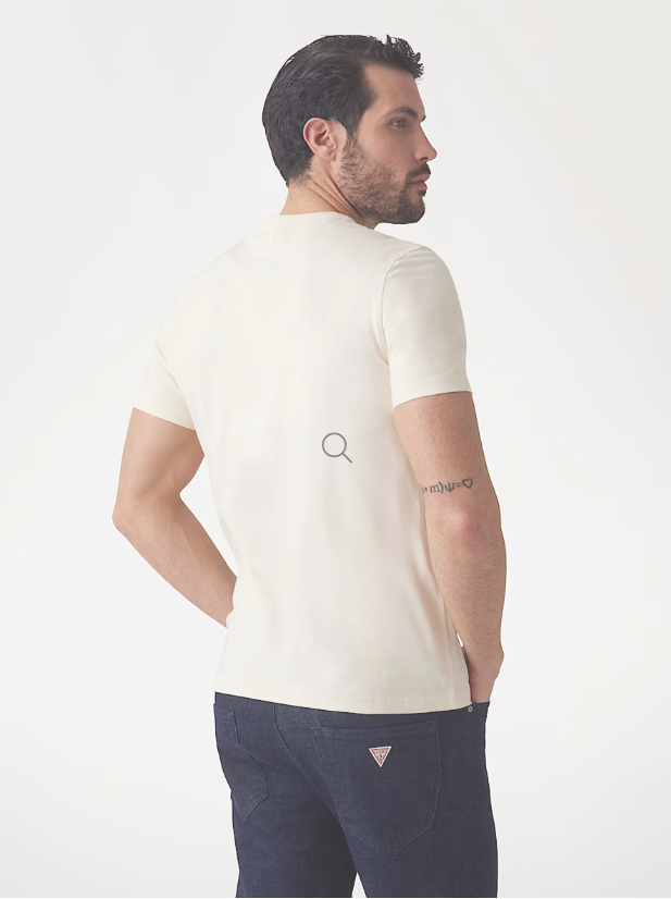 GUESS Front Logo Men T-Shirt / Ecru - M5GI0713Z14 - G047