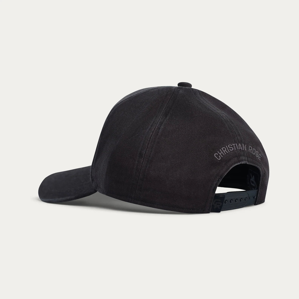 Christian Rose | Washed Private Plate Cap — Black (CR058BB)