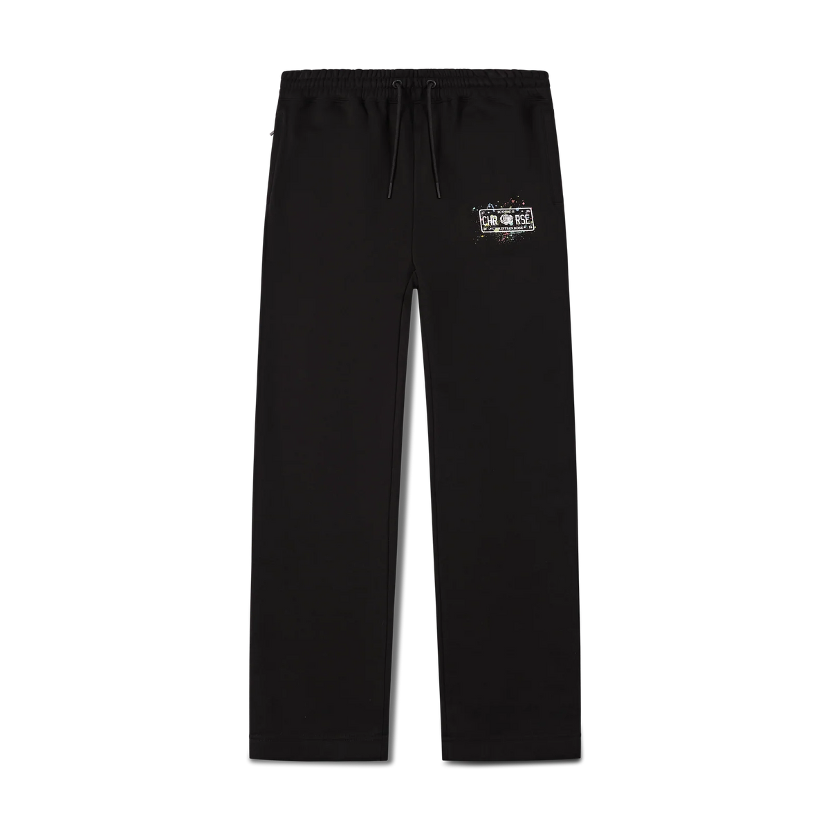 Christian Rose | Paint Splat Sweatpants / Joggers — Black / White (CR-009-BL)