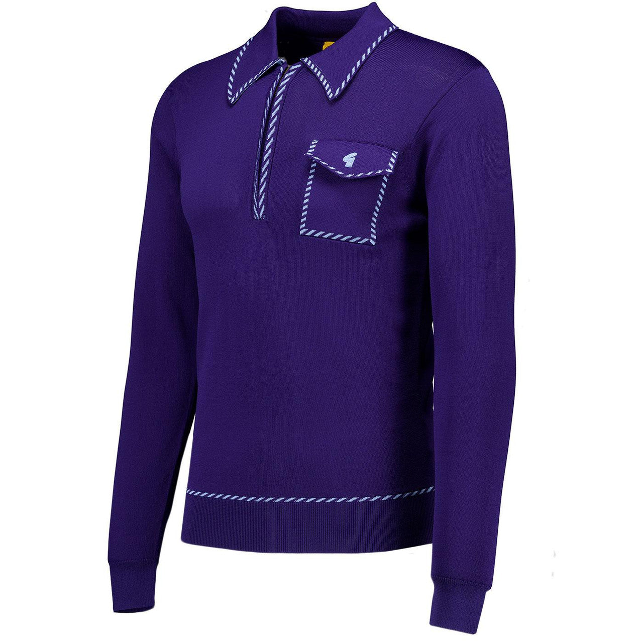 Gabicci Kiki - Archive Long Sleeve Knitted Polo | Atlantic - V55GM23