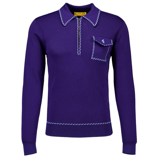 Gabicci Kiki - Archive Long Sleeve Knitted Polo | Atlantic - V55GM23