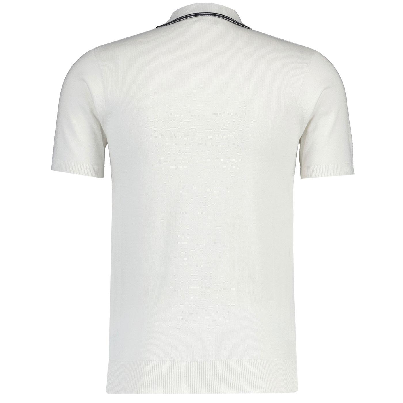 GABICCI Knitted Polo Shirt - Marr / White - V54GM06