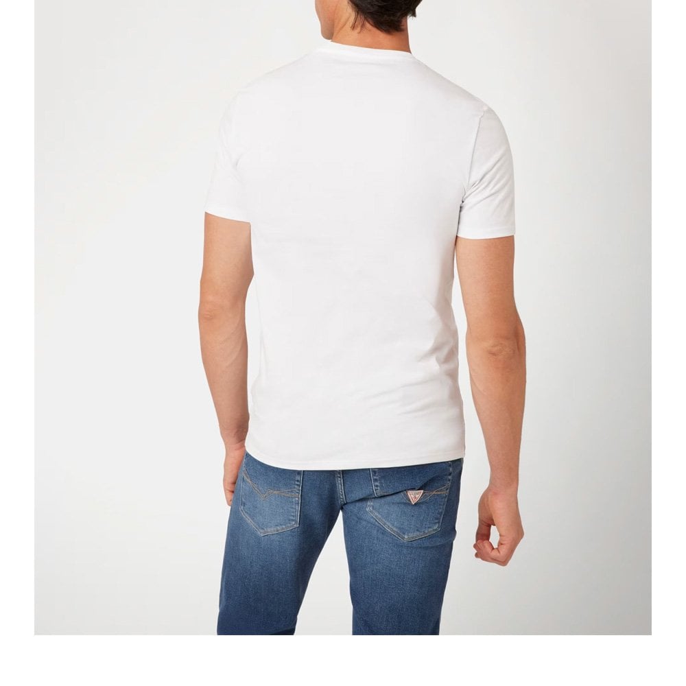 Guess Mens Original Logo Triangle T-Shirt | White - M6GI11 K2992 G1CA