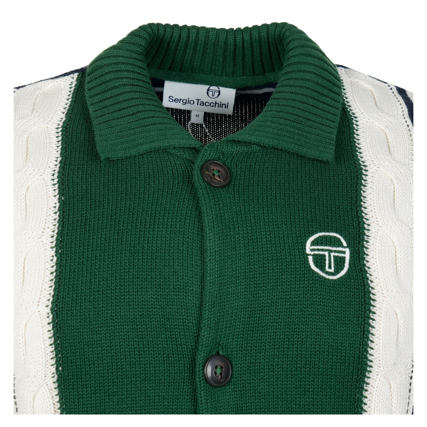 Sergio Tacchini - Bruni Knit Cardigan | Maritime Blue/Gardenia/Eden - STM21204-325