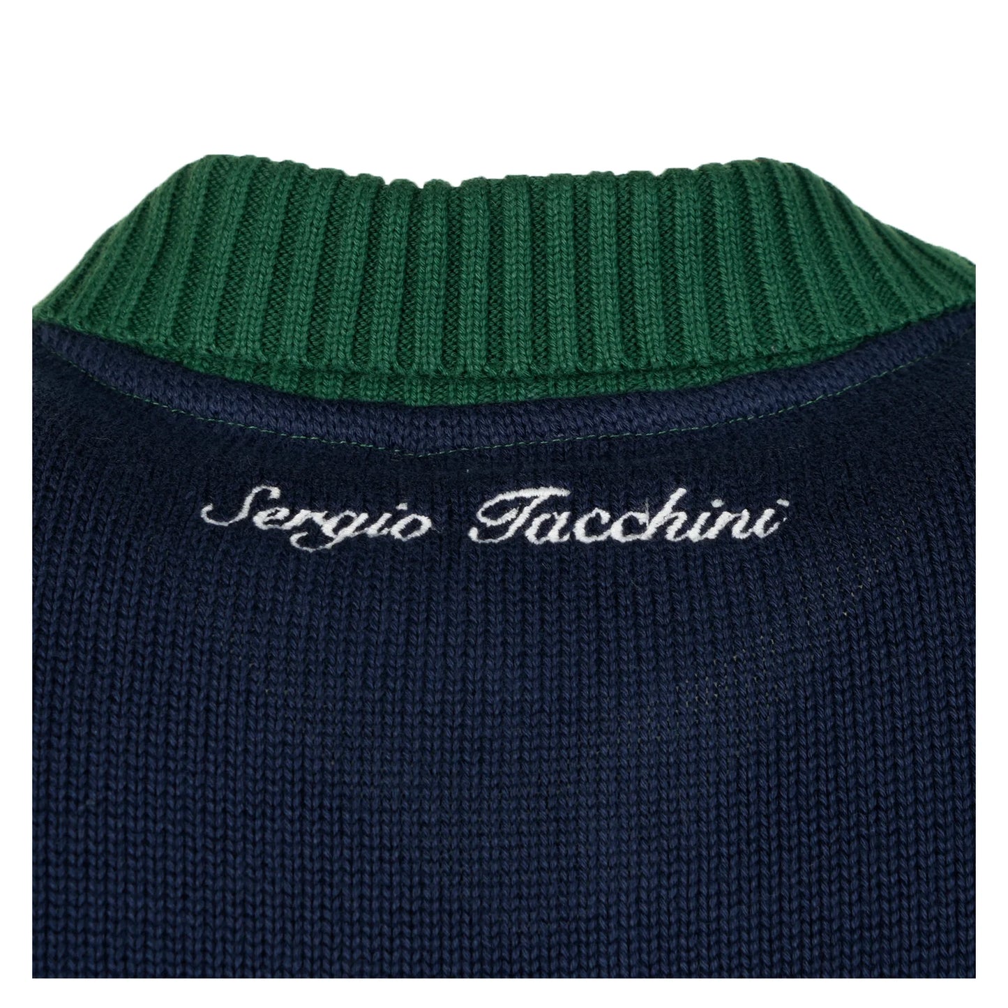 Sergio Tacchini - Bruni Knit Cardigan | Maritime Blue/Gardenia/Eden - STM21204-325