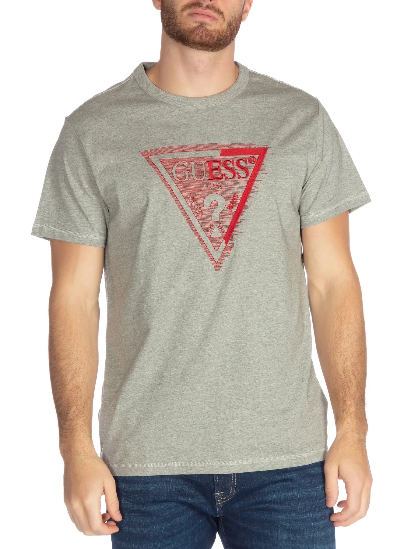 GUESS Logo Tee - M3YI14K8FQ4 - MRH | Grey / Red