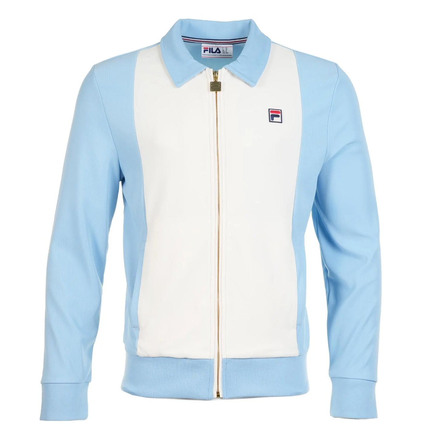 Fila Vintage Tommaso Colour Block Track Jacket | Frozen Fjord & Gardenia