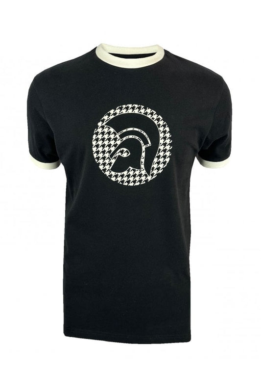 TROJAN Round Neck Logo T-Shirt / Black - TR-8989