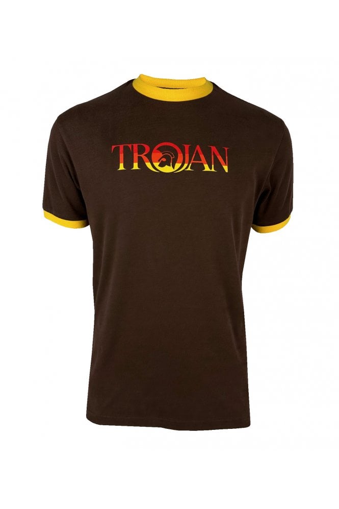 TROJAN Round Neck Logo T-Shirt / Chocolate - TC-1014