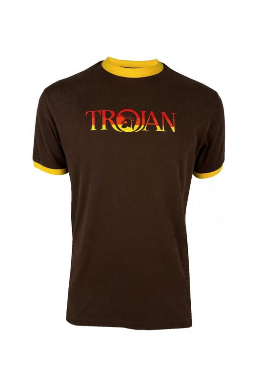 TROJAN Round Neck Logo T-Shirt / Chocolate - TC-1014