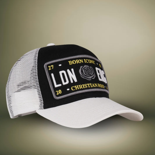 CHRISTIAN ROSE Iconic Caps / White-Black- CR002BGY