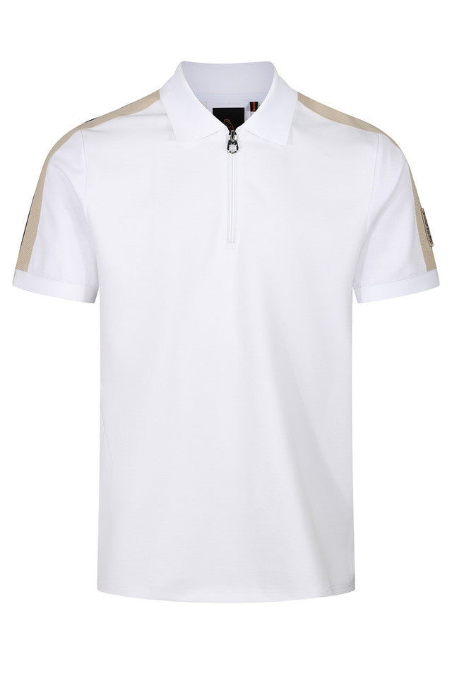 LUKE 1977 Caltech Tape Detail Polo - 240GSM / White - M771450