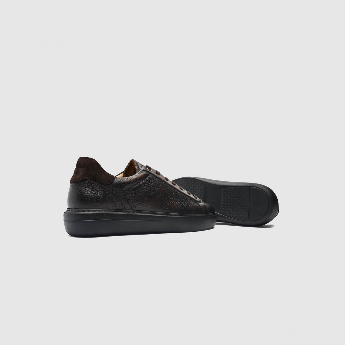 Ambitious Shoes | Phoenix Leather Low-Top Sneakers — TDM Brown (14256-7623AM)