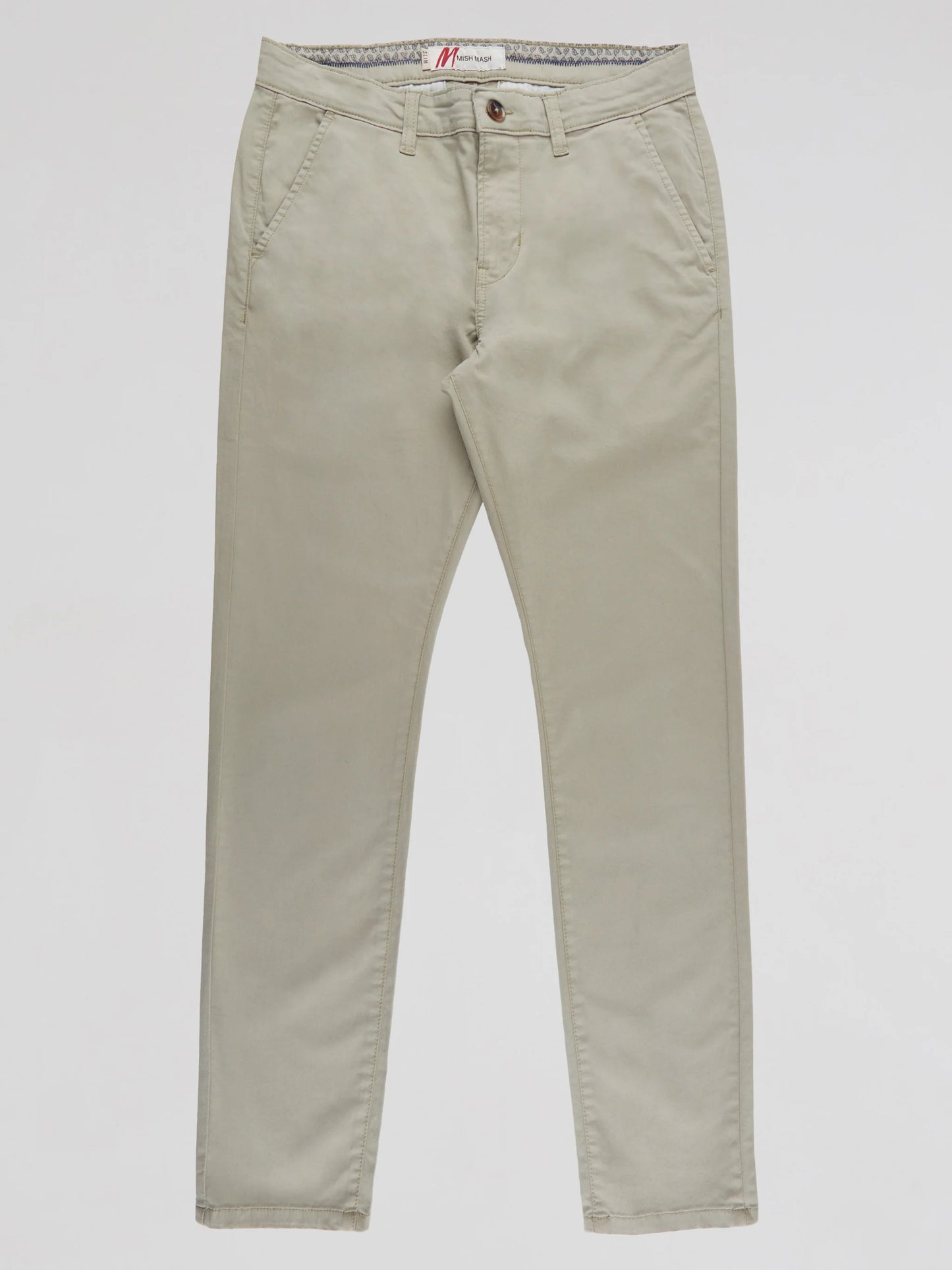 MISH MASH Chino Trouser - Tapered Fit Cotton Bromley / Desert Sage - 1984BRMsa4