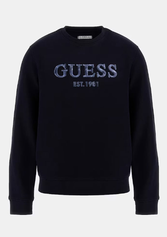 GUESS Embroidered logo sweatshirt - M5GQ08KCN01 - JBLK