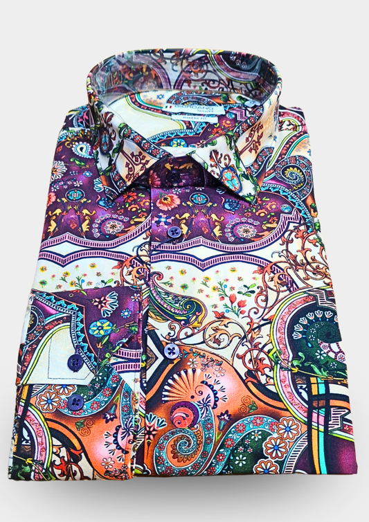 GIORDANO - Vibrant Ornamental Paisley Shirt | Multi - 627890-60