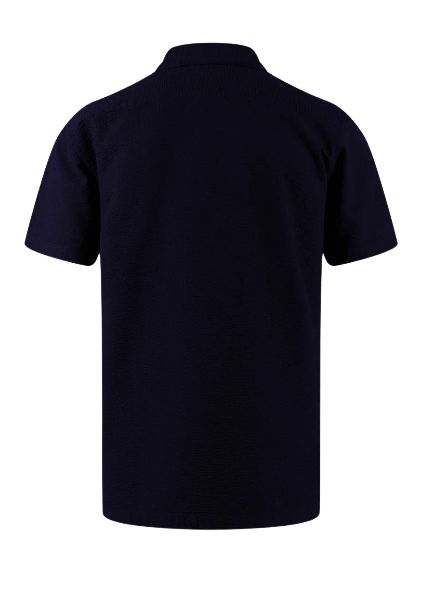 Luke 1977 Millook Men’s SS Textured Cotton Shirt | Navy Blue - M710808